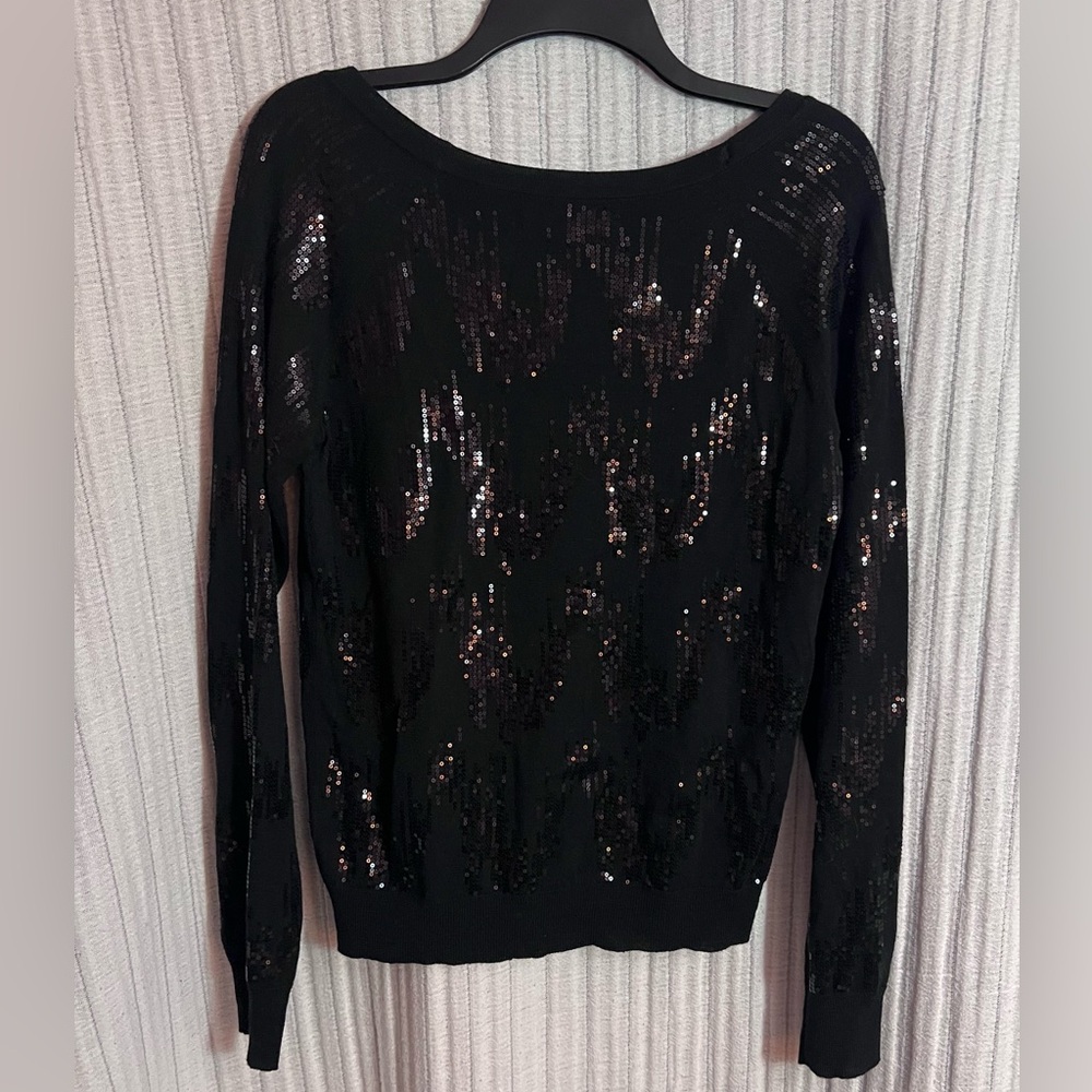 ANTONIO MELANI Black Wool Sequin Sweater - Picture 4 of 4